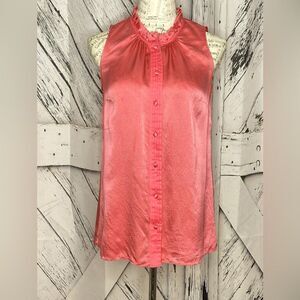 Lilly Pulitzer Silk Sleeveless Blouse Coral 6